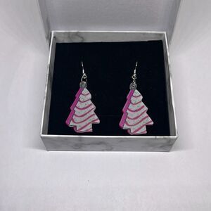 Christmas Tree Design Pattern Earrings